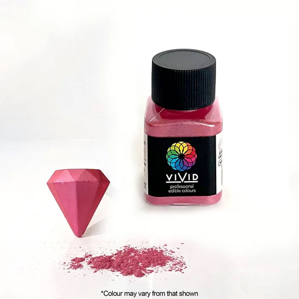 Vivid Edible Metallic Lustre Dust | Super Pink | 10g