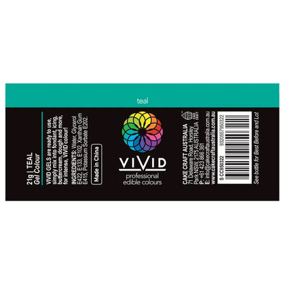 Vivid Gel Food Colour Teal 21g