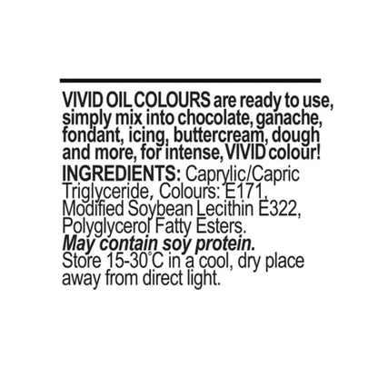 Vivid Oil Based Food Colour White 160g | BB 01/28