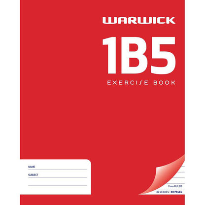 Warwick 1B5 Exercise Book 40 Leaf 7mm Ruled