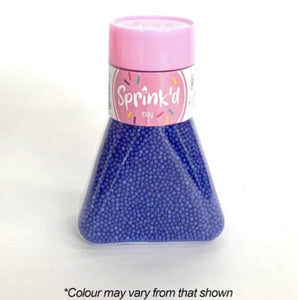 Sprink’d Sugar Ball Sprinkles Royal Blue 2mm 130g