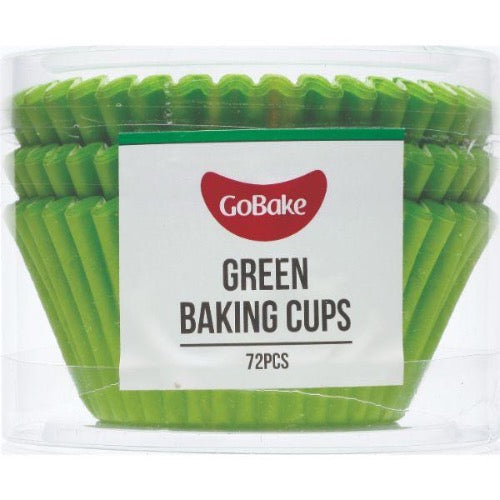 GoBake Green Baking Muffin Cups 50x35mm Size 72/Pack