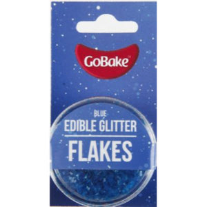 GoBake Blue Edible Glitter Flakes 2g