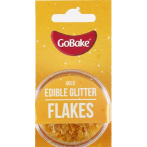GoBake Gold Edible Glitter Flakes 2g