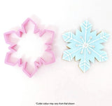 Snowflake cookie cutter pink PLA and cookie example