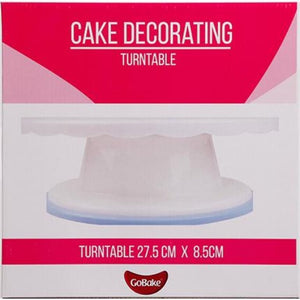 GoBake White 28cm Cake Turntable
