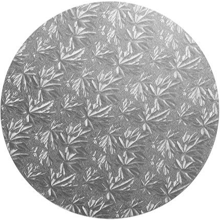 GoBake Round Silver 13 Inch (325mm) Cake Board 4mm Thick Masonite