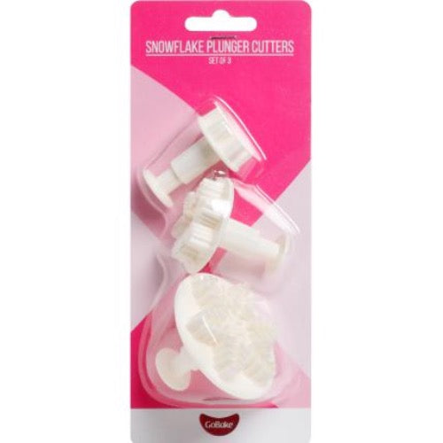 GoBake Snowflake Plunger Cutters 3/Pack