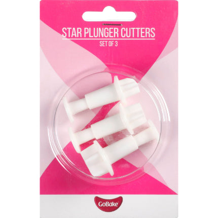 GoBake Star Plunger Cutters 3/Pack