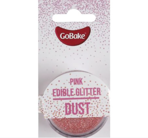 GoBake Pink Edible Glitter Dust 2g