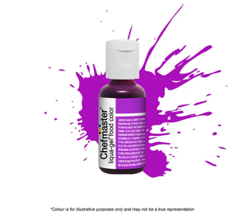 Chefmaster Neon Brite Purple Liqua-Gel Food Colour 0.70oz/20g