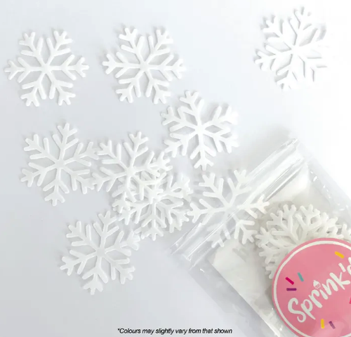 Sprink’d White Snowflake Wafer Sprinkles 5g