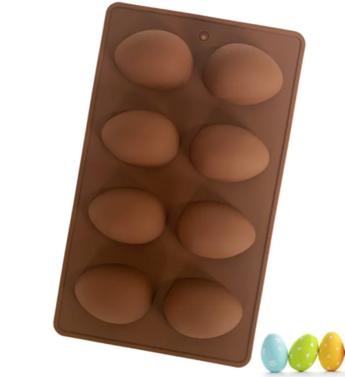 brown silicone mould 8 Easter egg mould 