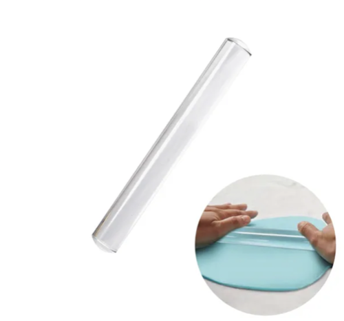 Cake Craft Clear Acrylic Rolling Pin 22.5cm Long x 2.5cm Wide