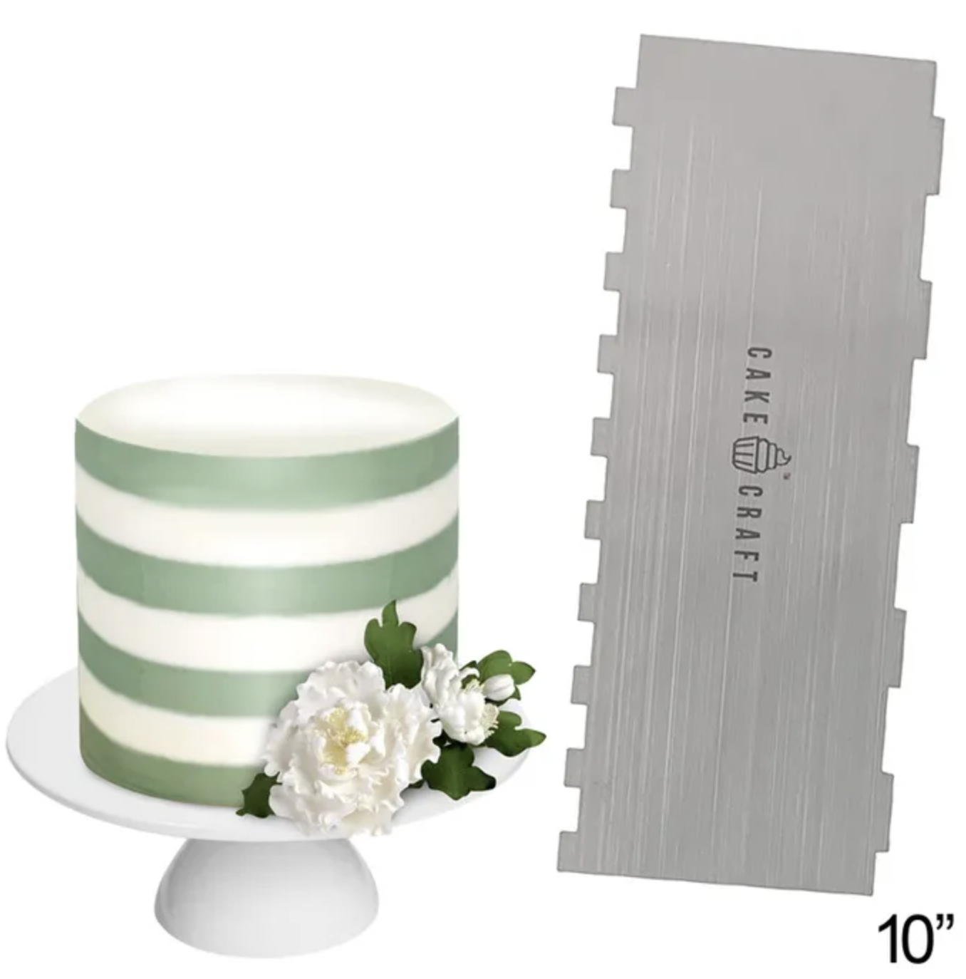 Cake Craft Buttercream Comb 10" Thick Stripes