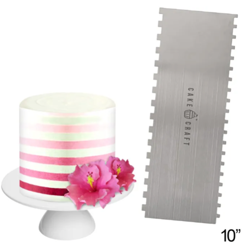 Cake Craft Buttercream Comb 10" Thin Stripes