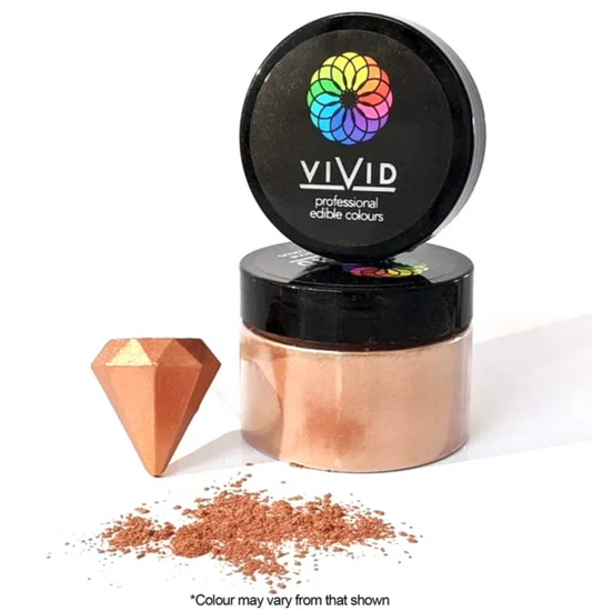 Vivid Edible Metallic Dust Rose Gold 50g