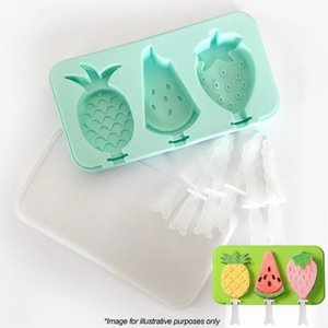 Cake Craft Fruit Popsicle Silicone Mould (Pineapple, Watermelon, Strawberry) 8cm Long