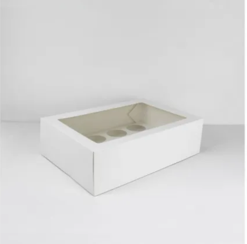 GoBake Window Cupcake Box 12 Hole with Insert (Each)