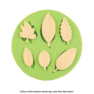 Leaf Silicone mould with 6 assorted leaf patterns