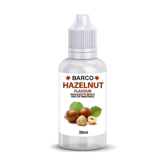barco hazelnut flavouring in easy to use 30ml bottle