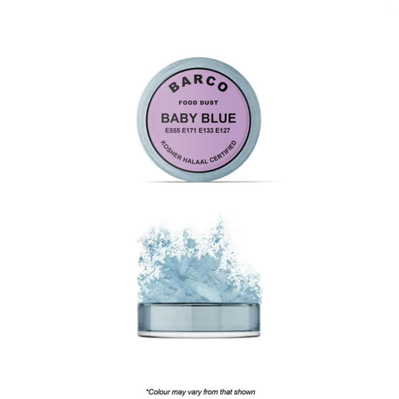 barco lilac label baby blue food lustre dust 10ml pot