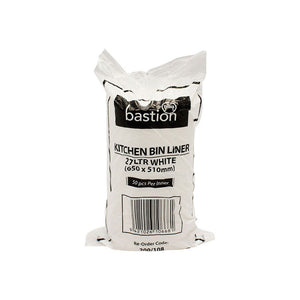 bastion white 27 litre kitchen  tidy bin liners 50 pack