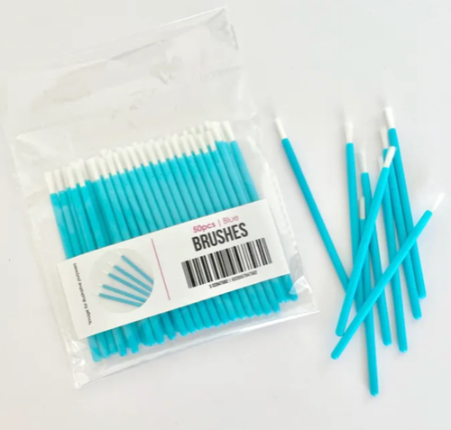 Cake Craft Mini Blue Brushes 50/Pack