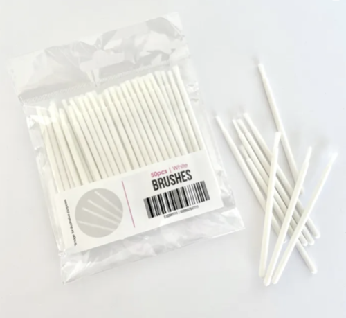Cake Craft Small White Brushes 50/Pack