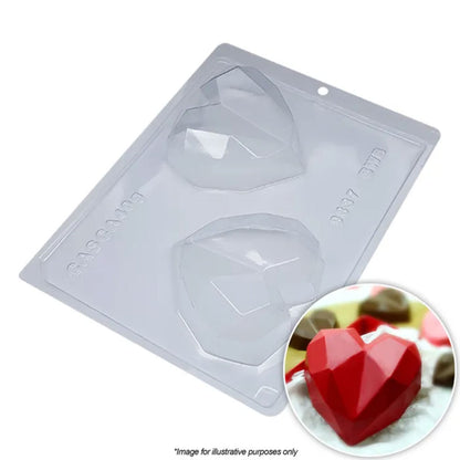 BWB Geo Heart Chocolate Mould makes 2 geo hearts 