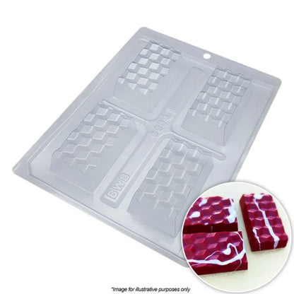 BWB Mini textured slab plastic chocolate mould 3 piece