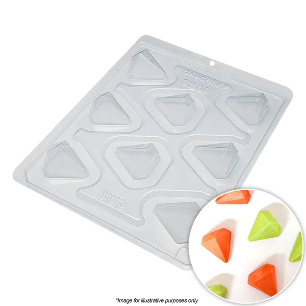 BWB Small Diamonds Chocolate Mould makes 8 small diamonds