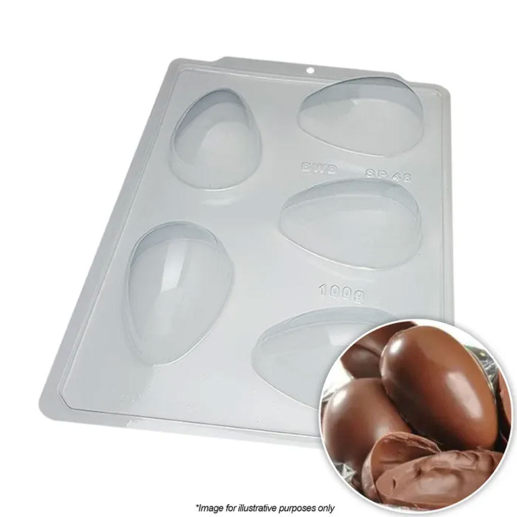 BWB smooth Easter egg chocolate mould 100g