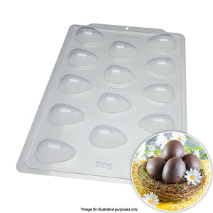 BWB 30g Smooth Egg Chocolate Mould makes 14 small 30g chocolate eggs