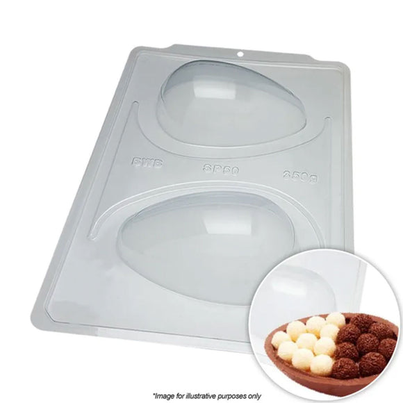 bwb smooth Easter egg chocolate mould 350g makes 2 sides