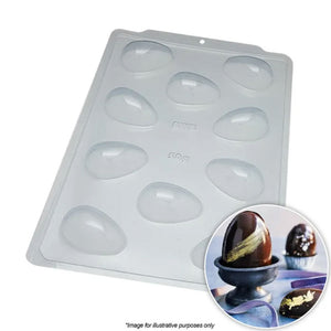 BWB 50g Smooth Egg Chocolate Mould makes 10 small 50g chocolate eggs