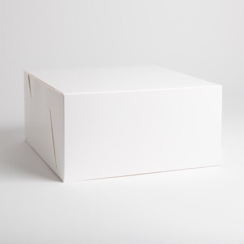 standard white cake box 7x7x5 inch tall (180x180x125mm tall)