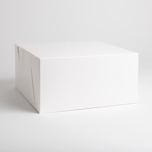 White Standard Cake Box 14x14x4 Inch (335x335x102mm) 50/Pack