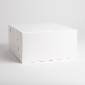 White Standard Cake Box 9x9x3 Inch (230x230x76mm) 100/Pack