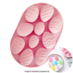 Cake Craft Pink Assorted Easter Egg Silicone Mould 