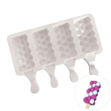 Cake Craft Hex Blocks Silicone Popsicle Mould with blue and purple cake pop