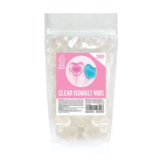 Cake craft Clear Isomalt Nibs in Clear Plastic Pouch 