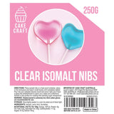 Cake Craft Clear Isomalt Nibs Nutritional Information label