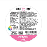 cake craft pink fondant icing label information