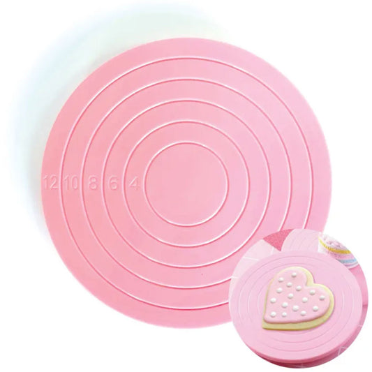 cake craft pink mini cookie turntable 5.5 inch 14cm