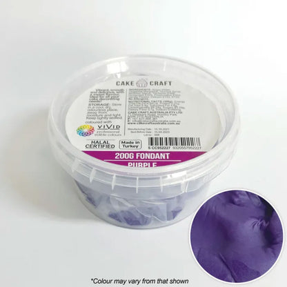 Cake Craft Fondant Purple 200g | BB 10/26