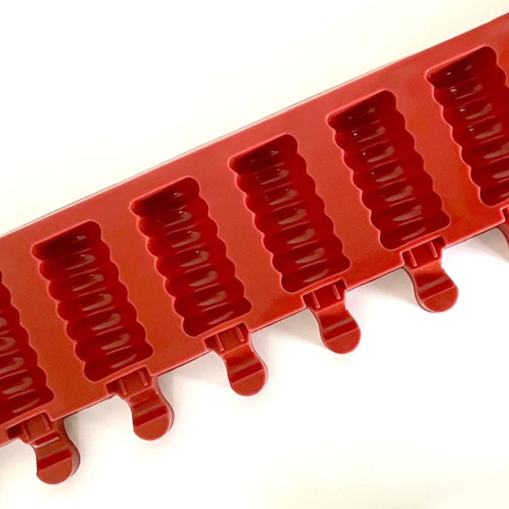 Cake Craft Red Silicone Mould of Swirl Ice Cream Popsicle Cake Pop