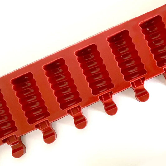 Cake Craft Red Silicone Mould of Swirl Ice Cream Popsicle Cake Pop