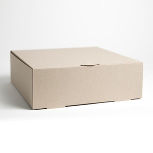 Corrugated Card Brown Cake / Half Slice Box 10x10x2 Inch Tall (255x255x60mm Tall)