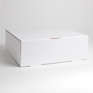 Corrugated White Heavy Duty Cake Box 12x12x4 Inch (305x305x102mm) 100/Pack